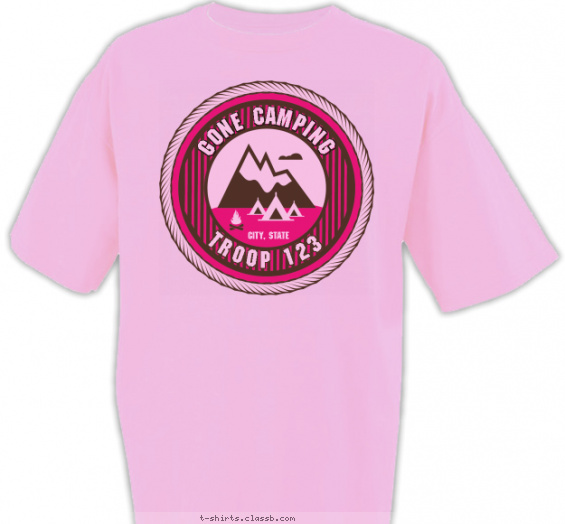 troops-girls t-shirt design with 2 ink colors - #SP5270