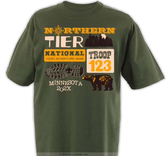 northern-tier t-shirt design with 3 ink colors - #SP5315