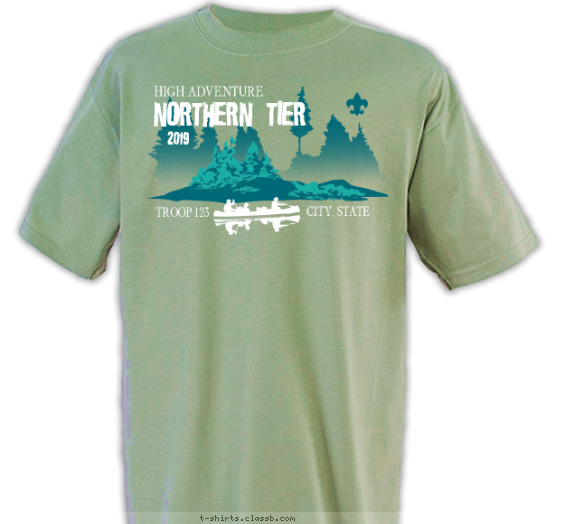 northern-tier t-shirt design with 3 ink colors - #SP5354