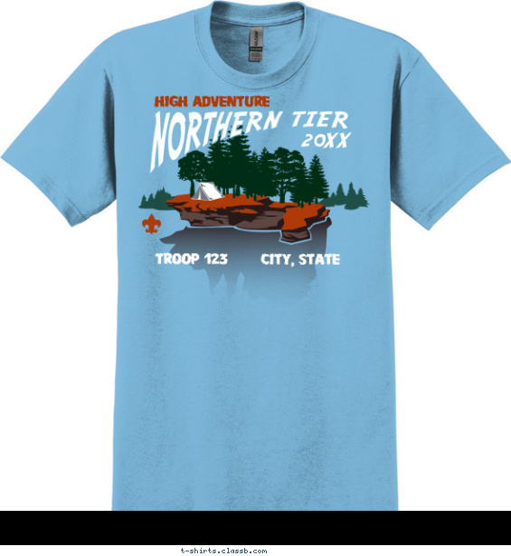 northern-tier t-shirt design with 4 ink colors - #SP5356