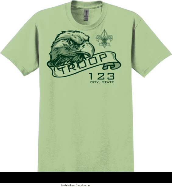 troop t-shirt design with 1 ink color - #SP5375