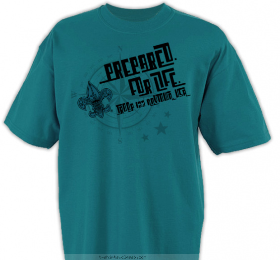 troop t-shirt design with 1 ink color - #SP5377