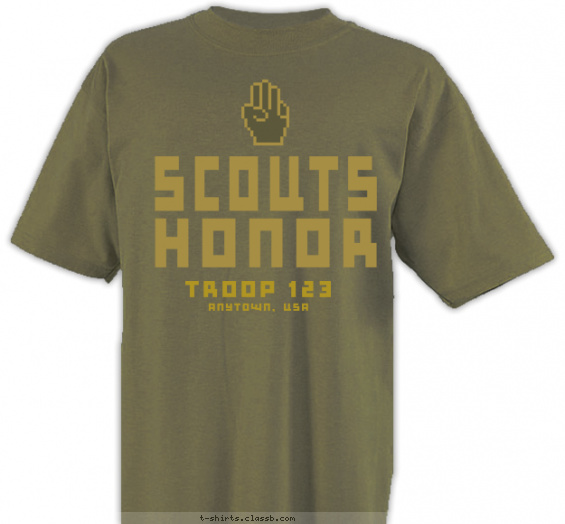 troop t-shirt design with 1 ink color - #SP5378