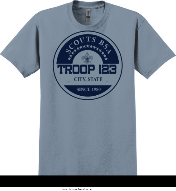 troop t-shirt design with 1 ink color - #SP5379