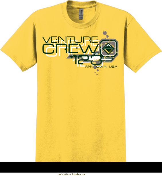 venturing-crew t-shirt design with 3 ink colors - #SP5385