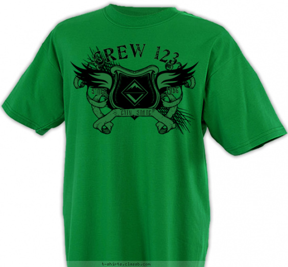 venturing-crew t-shirt design with 1 ink color - #SP5386