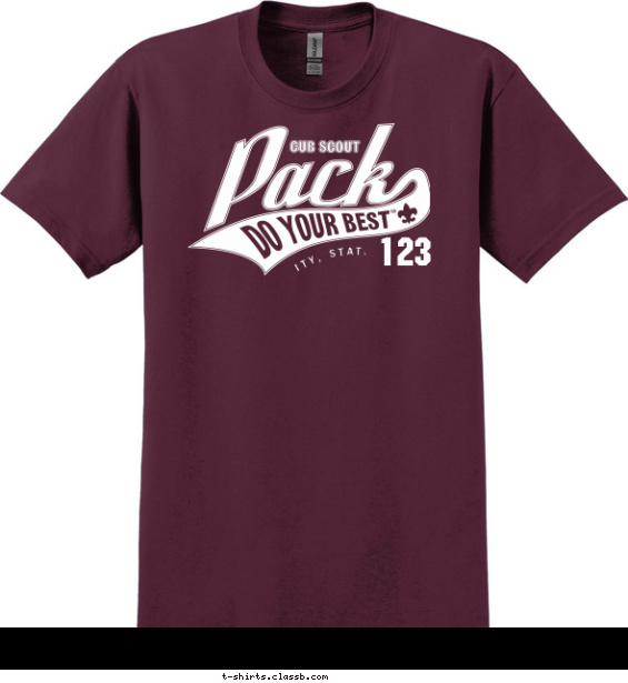 pack t-shirt design with 1 ink color - #SP540