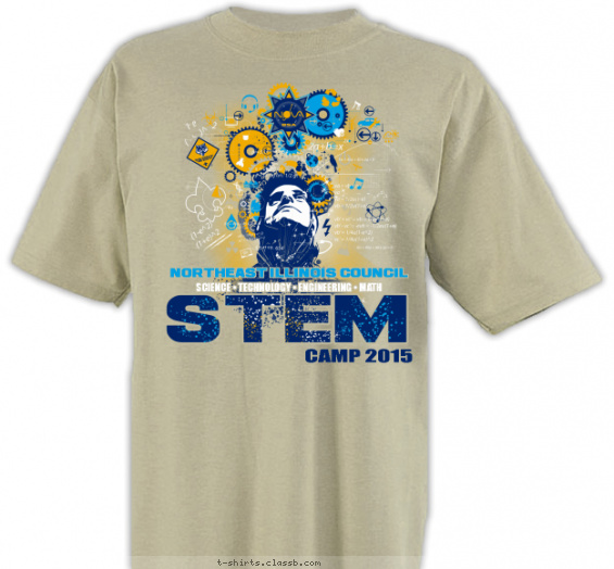 cub-scout-stem-themed-camp t-shirt design with 4 ink colors - #SP5402