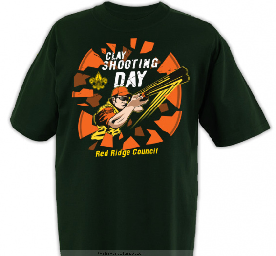 shooting-clay-tournament t-shirt design with 4 ink colors - #SP5443