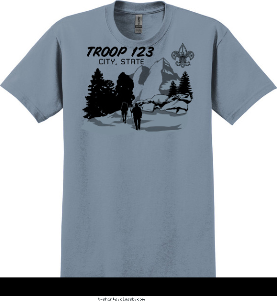 troop t-shirt design with 1 ink color - #SP5447