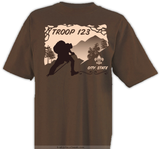 troop t-shirt design with 2 ink colors - #SP5453