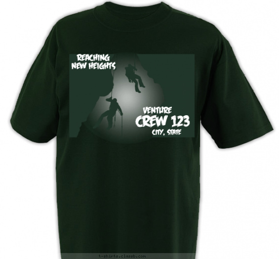 venturing-crew t-shirt design with 1 ink color - #SP5465