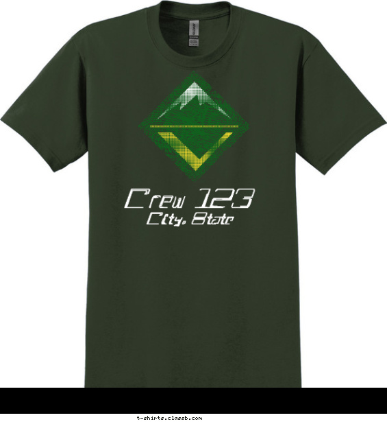 venturing-crew t-shirt design with 2 ink colors - #SP5471