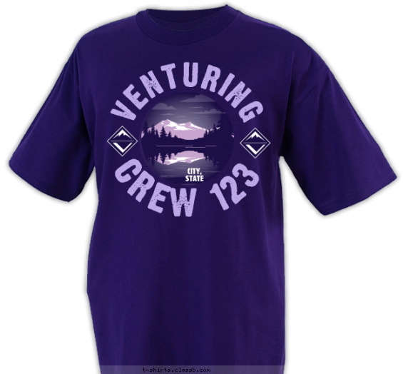 venturing-crew t-shirt design with 2 ink colors - #SP5477