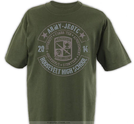 jrotc t-shirt design with 2 ink colors - #SP5507