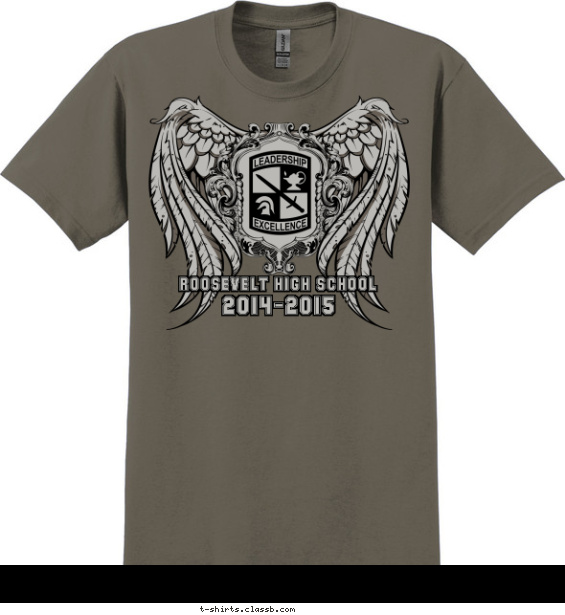 jrotc t-shirt design with 2 ink colors - #SP5508