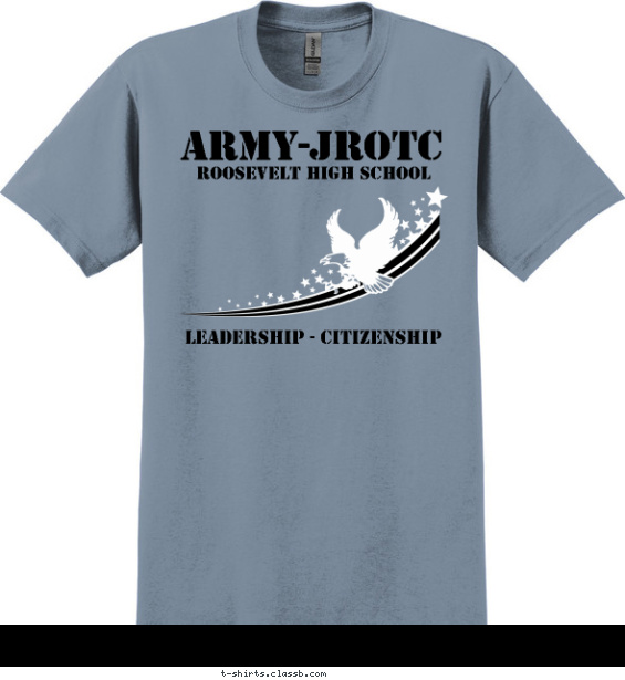 jrotc t-shirt design with 2 ink colors - #SP5509