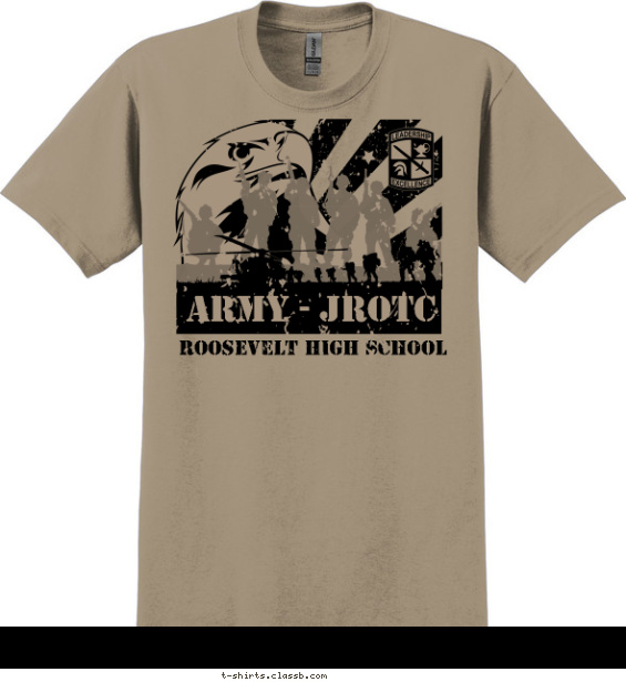 jrotc t-shirt design with 1 ink color - #SP5513