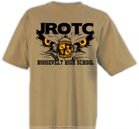jrotc t-shirt design with 2 ink colors - #SP5517