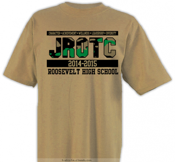 jrotc t-shirt design with 3 ink colors - #SP5523