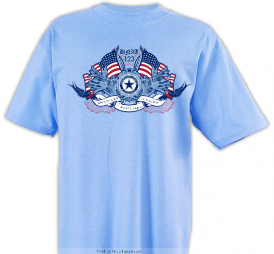 american-legion t-shirt design with 3 ink colors - #SP5688