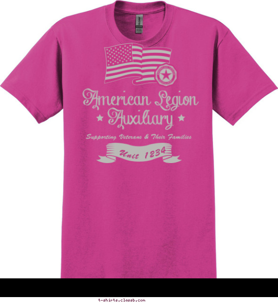 american-legion t-shirt design with 1 ink color - #SP5691