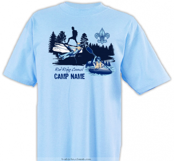 boy-scout-outdoor-adventure-themed-camp t-shirt design with 3 ink colors - #SP5694