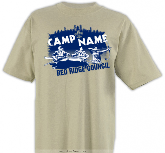 boy-scout-outdoor-adventure-themed-camp t-shirt design with 2 ink colors - #SP5695