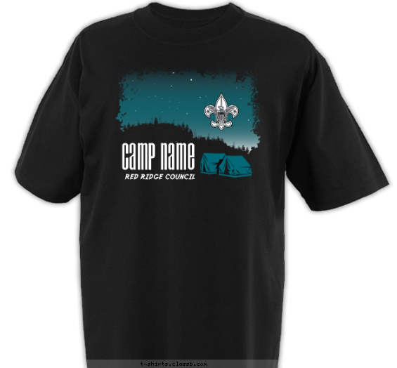 boy-scout-outdoor-adventure-themed-camp t-shirt design with 2 ink colors - #SP5700