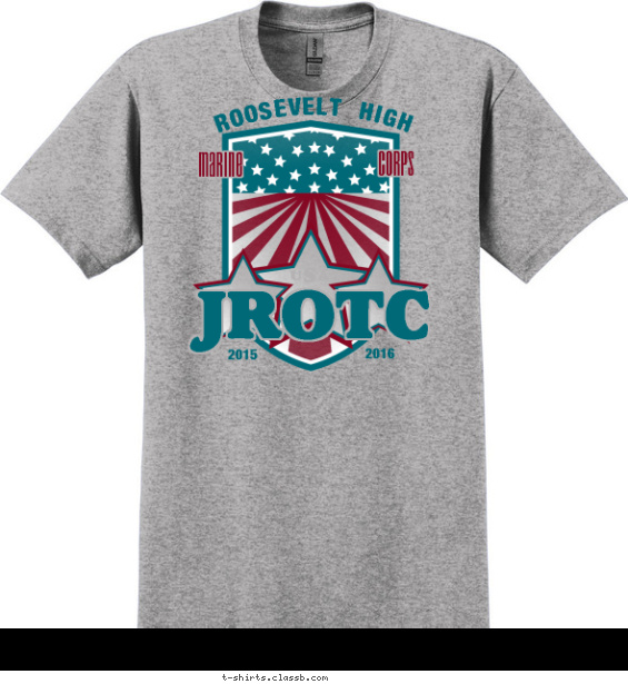 jrotc t-shirt design with 3 ink colors - #SP5704
