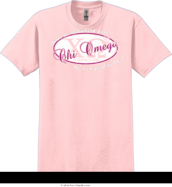 chi-omega t-shirt design with 2 ink colors - #SP5783