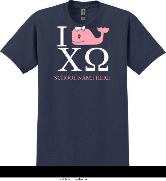 chi-omega t-shirt design with 2 ink colors - #SP5789