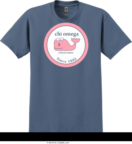 chi-omega t-shirt design with 2 ink colors - #SP5790
