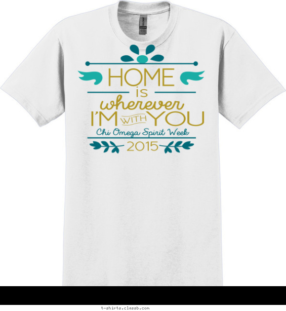 chi-omega t-shirt design with 3 ink colors - #SP5795