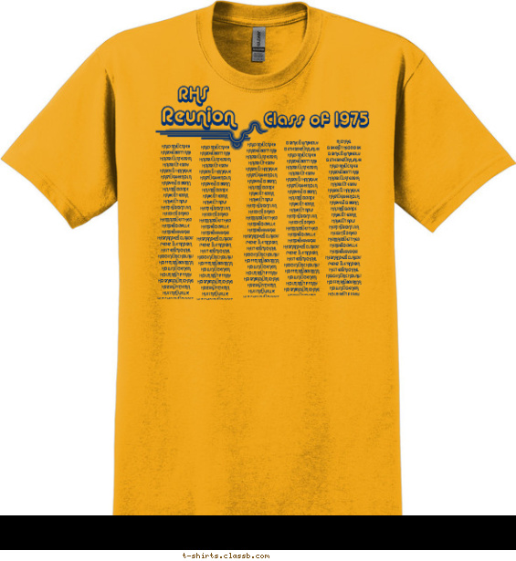 class-reunions t-shirt design with 1 ink color - #SP5799