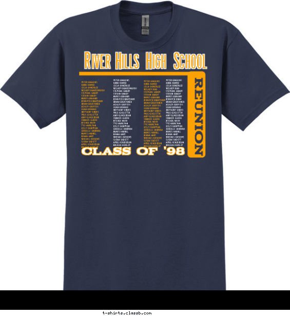 class-reunions t-shirt design with 2 ink colors - #SP5802