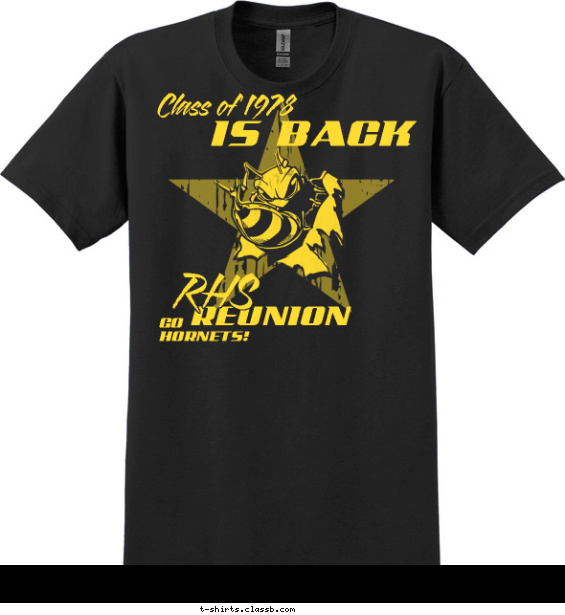 class-reunions t-shirt design with 1 ink color - #SP5843