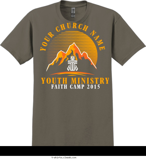 christian-church t-shirt design with 3 ink colors - #SP5861