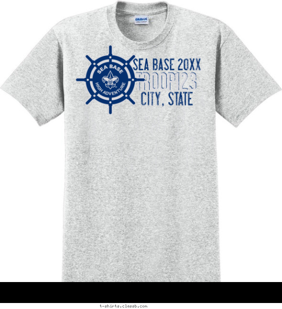 florida-sea-base t-shirt design with 1 ink color - #SP587