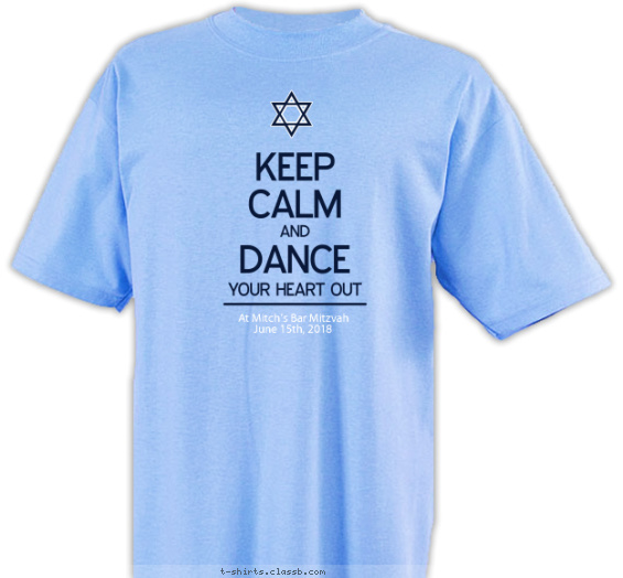 bar-mitzvah t-shirt design with 2 ink colors - #SP5884