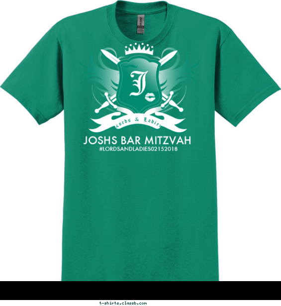 bar-mitzvah t-shirt design with 1 ink color - #SP5886