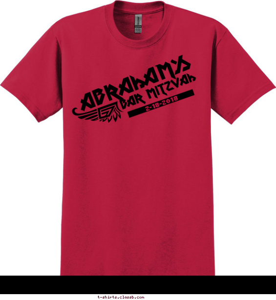 bar-mitzvah t-shirt design with 1 ink color - #SP5887