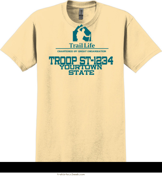 trail-life t-shirt design with 1 ink color - #SP5905