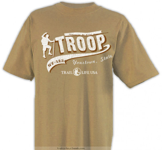 trail-life t-shirt design with 2 ink colors - #SP5907