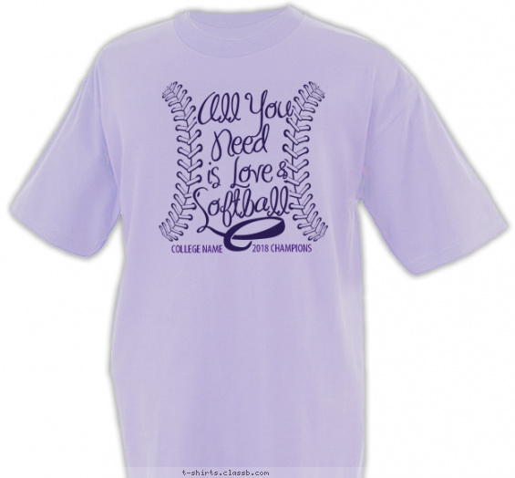 softball t-shirt design with 1 ink color - #SP5920