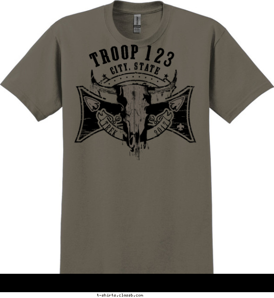 troop t-shirt design with 1 ink color - #SP595