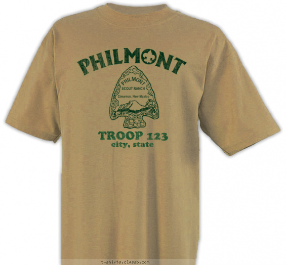philmont t-shirt design with 1 ink color - #SP596