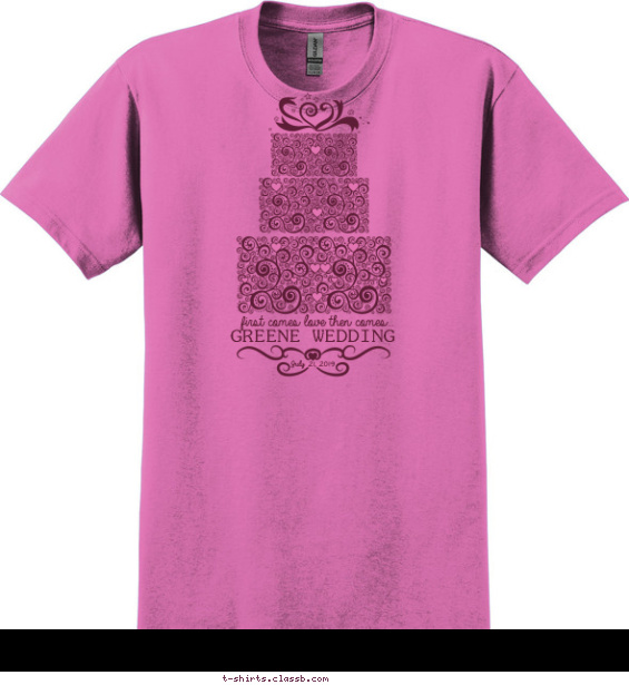 weddings t-shirt design with 1 ink color - #SP6002