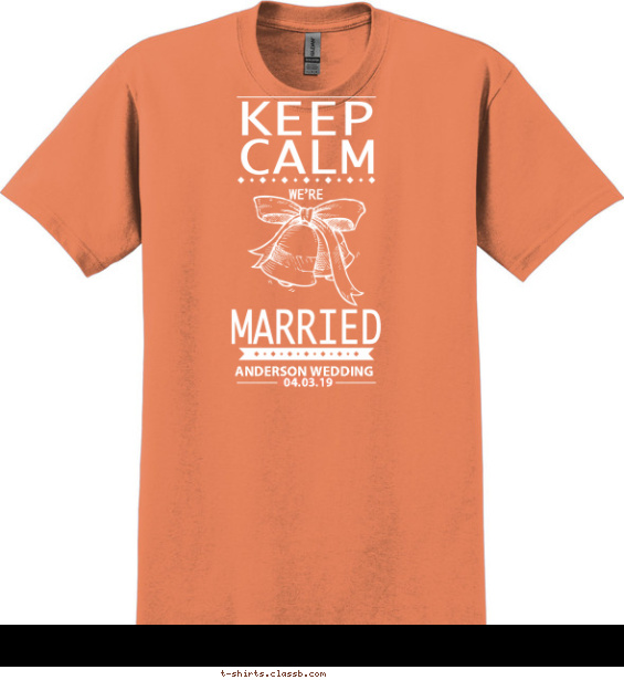 weddings t-shirt design with 1 ink color - #SP6006