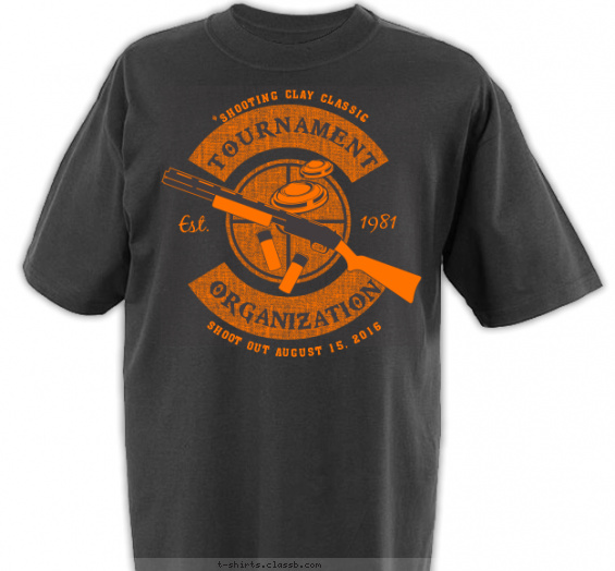 sporting-clay t-shirt design with 1 ink color - #SP6024